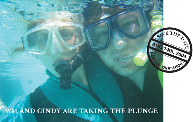 Wm and Cindy are taking the plunge
